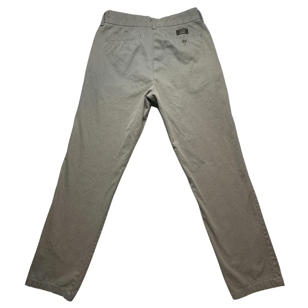 Banana Republic‎ Gavin Chino Pants Mens 33x34 (31x32) Gray Straight Fit Cotton
